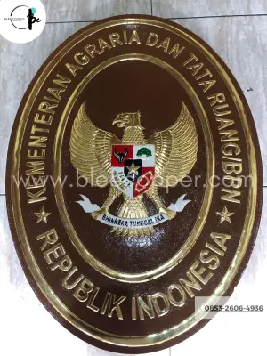 Logo Kementerian Agraria dan Tata Ruang Tembaga
