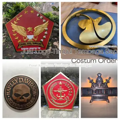 Jual Logo Timbul Tembaga Siap Costum Order