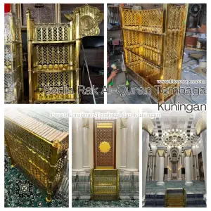 Sedia Rak Al Quran Bahan Tembaga Kuningan