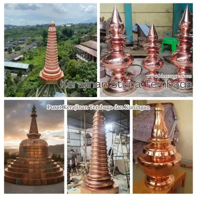 Stupa Tembaga Eksklusif untuk Vihara dan Kawasan Spiritual Modern