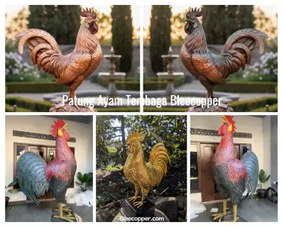 Patung Ayam Tembaga Berkualitas Tinggi