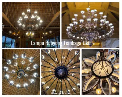 Lampu Robyong Tembaga Ukir Handmade – Elegan & Berkualitas