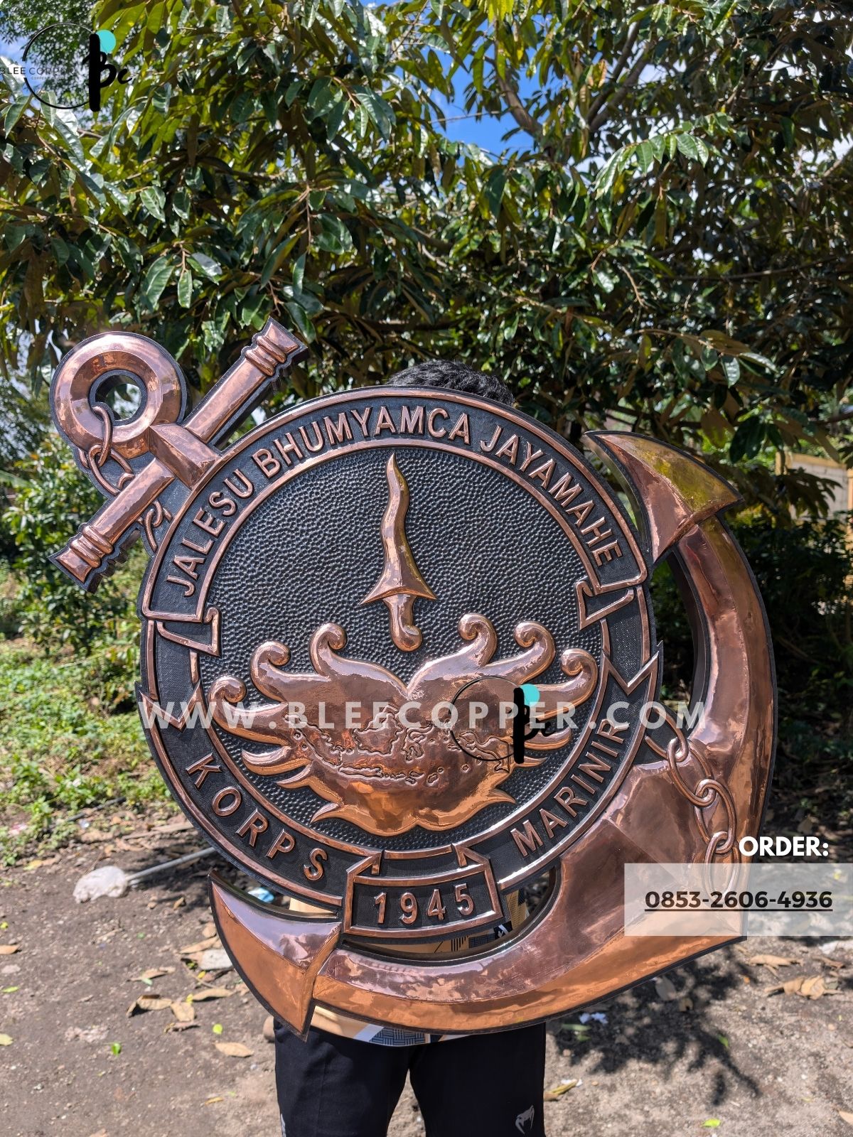 Logo Korps Marinir Tembaga Logo Korps Marinir Tembaga