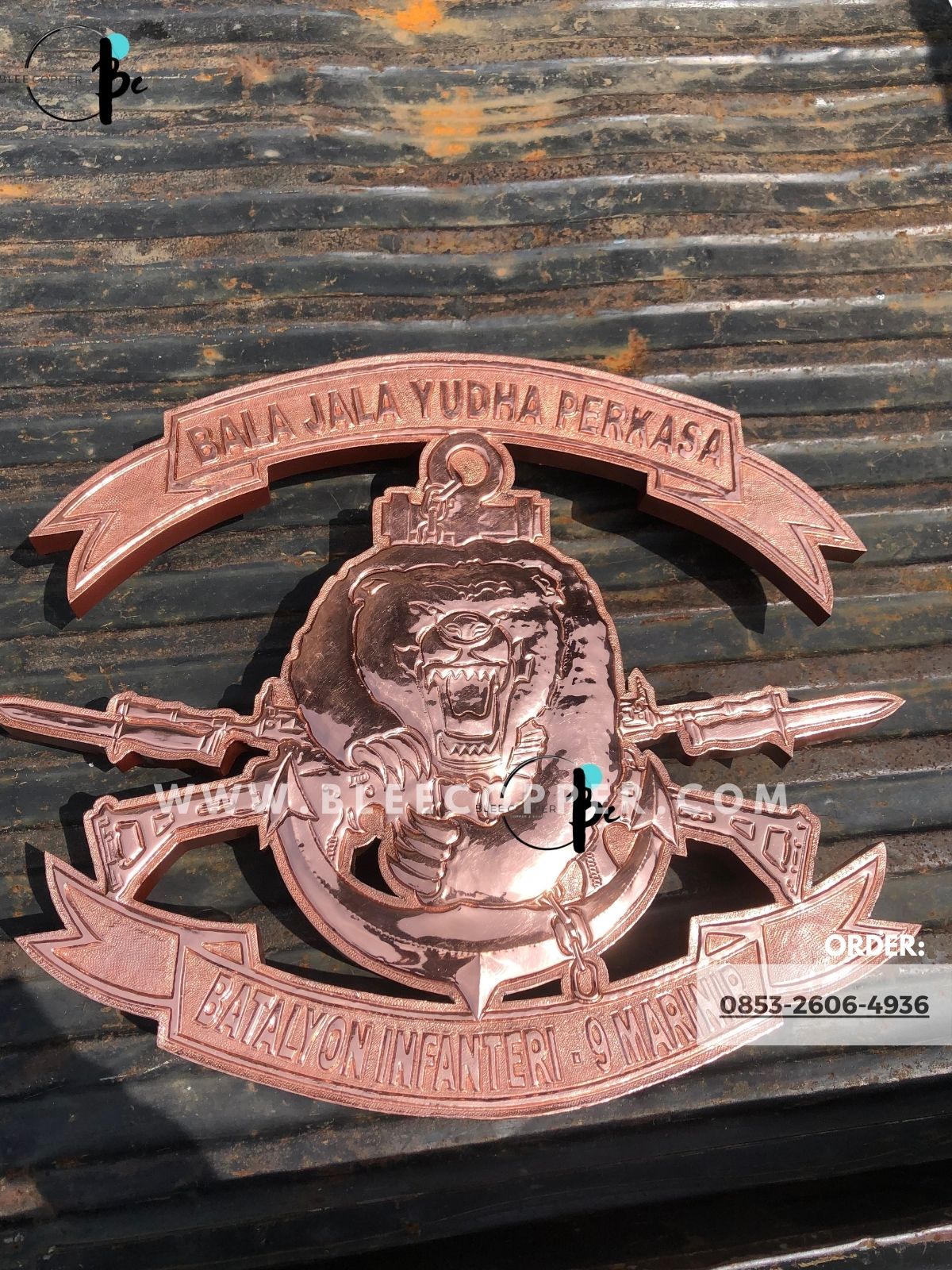 Logo Satuan Marinir Tembaga Logo Satuan Marinir Tembaga