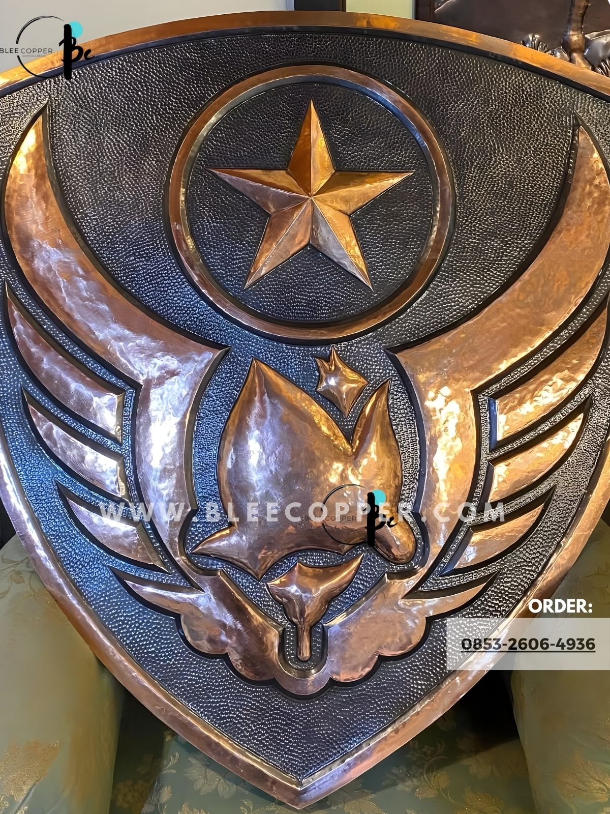 Logo TNI AU Tembaga Logo TNI AU Tembaga