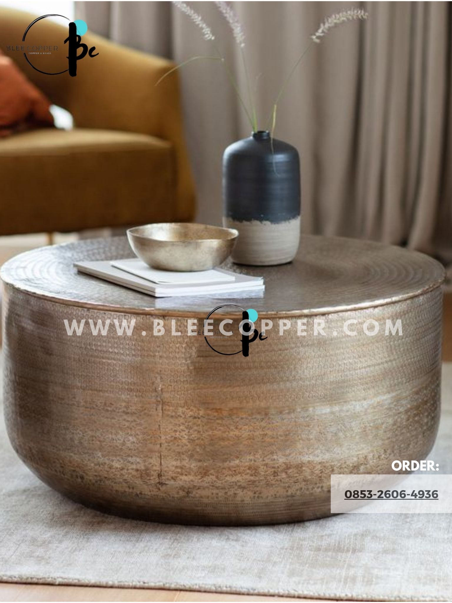 Meja Kopi Tembaga