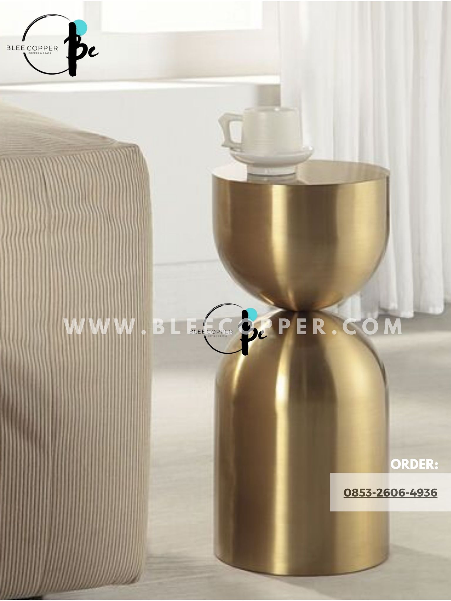 Side Table Kuningan