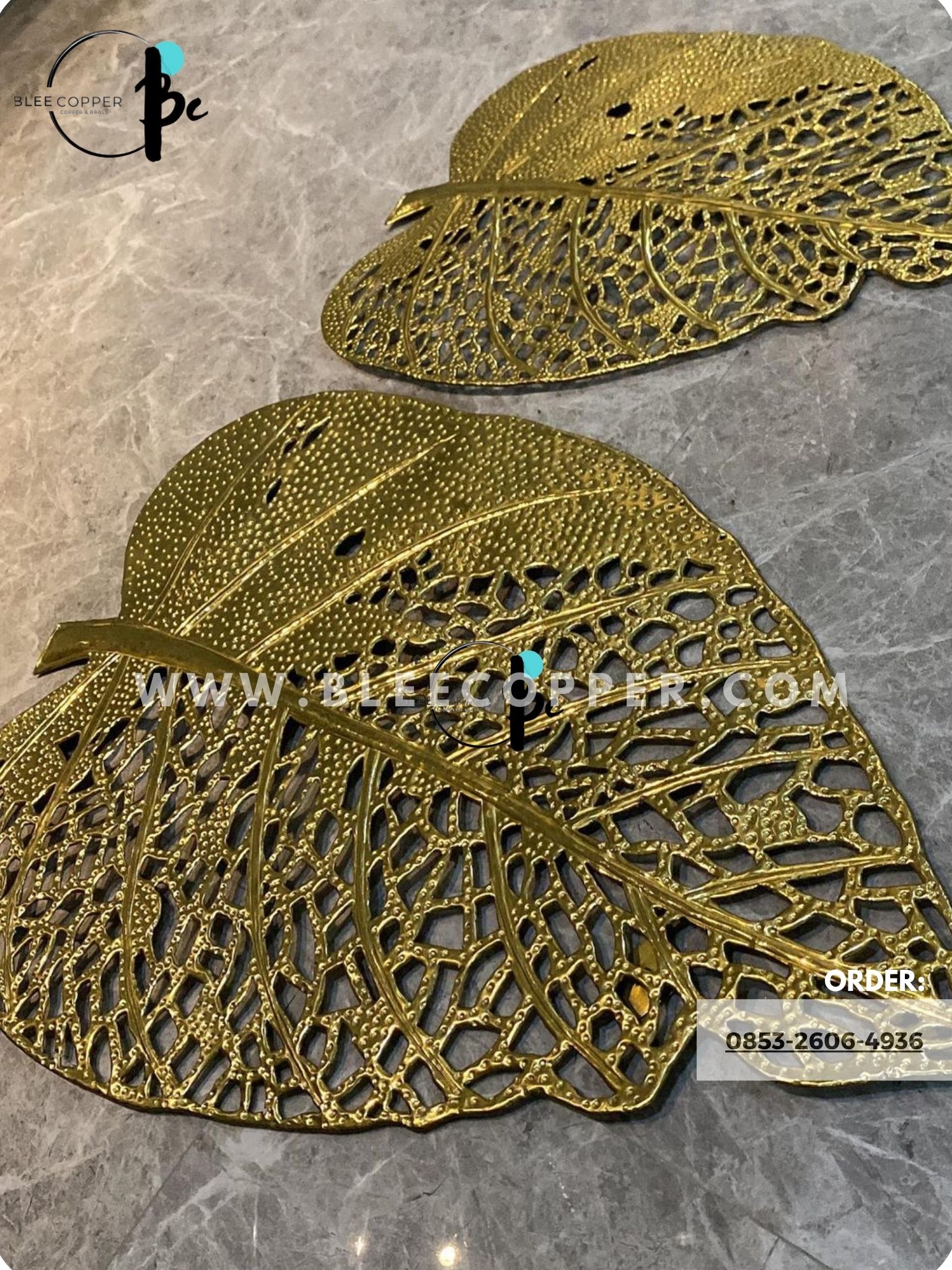 Leaf Wall Decor Kuningan