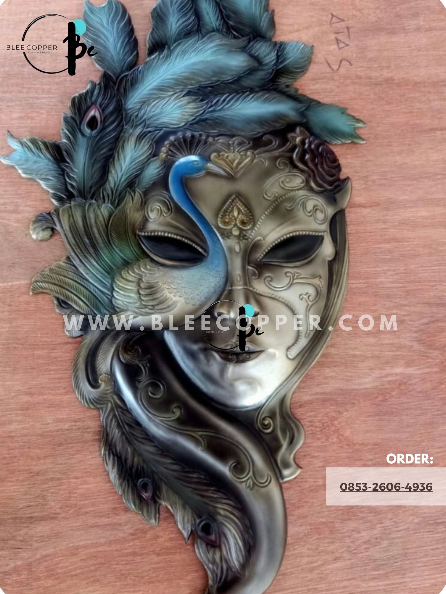 Custom Hiasan Dinding Topeng Kuningan