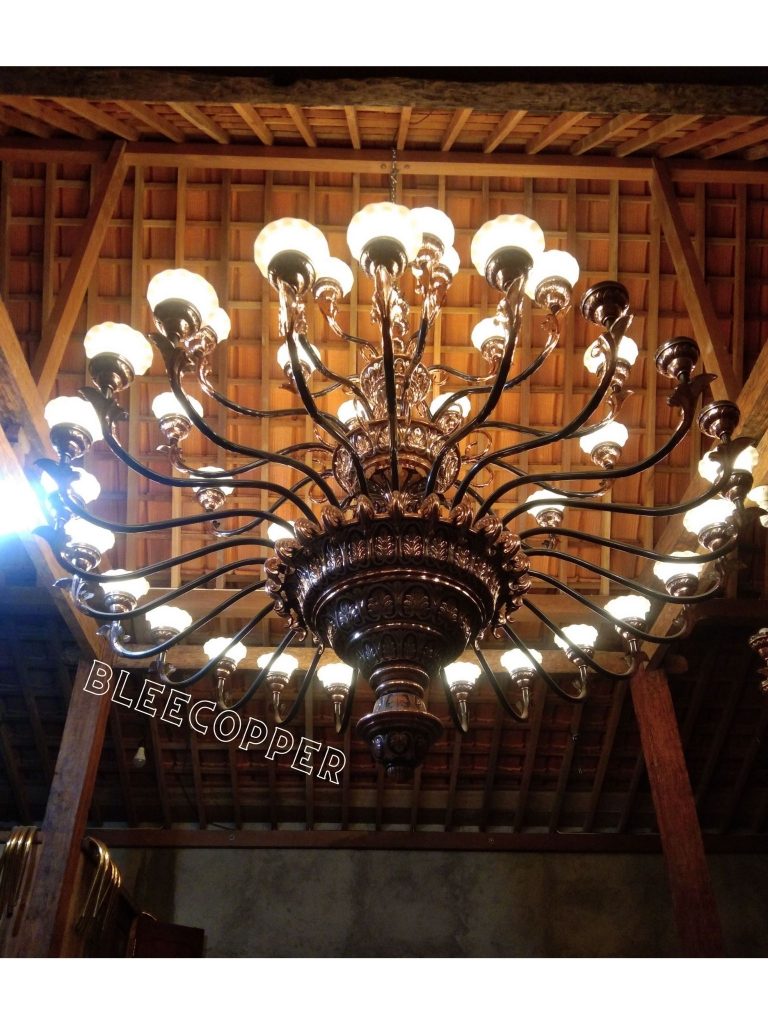 Lampu Masjid Robyong Tembaga Kuningan