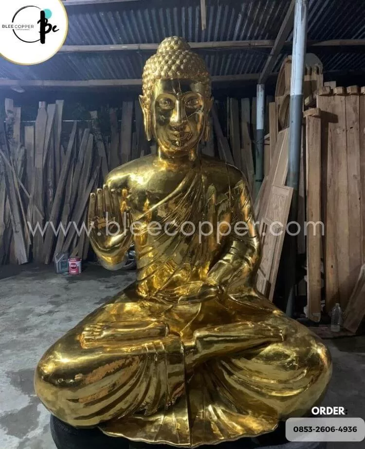 Patung Budha Kuningan Bleecopper