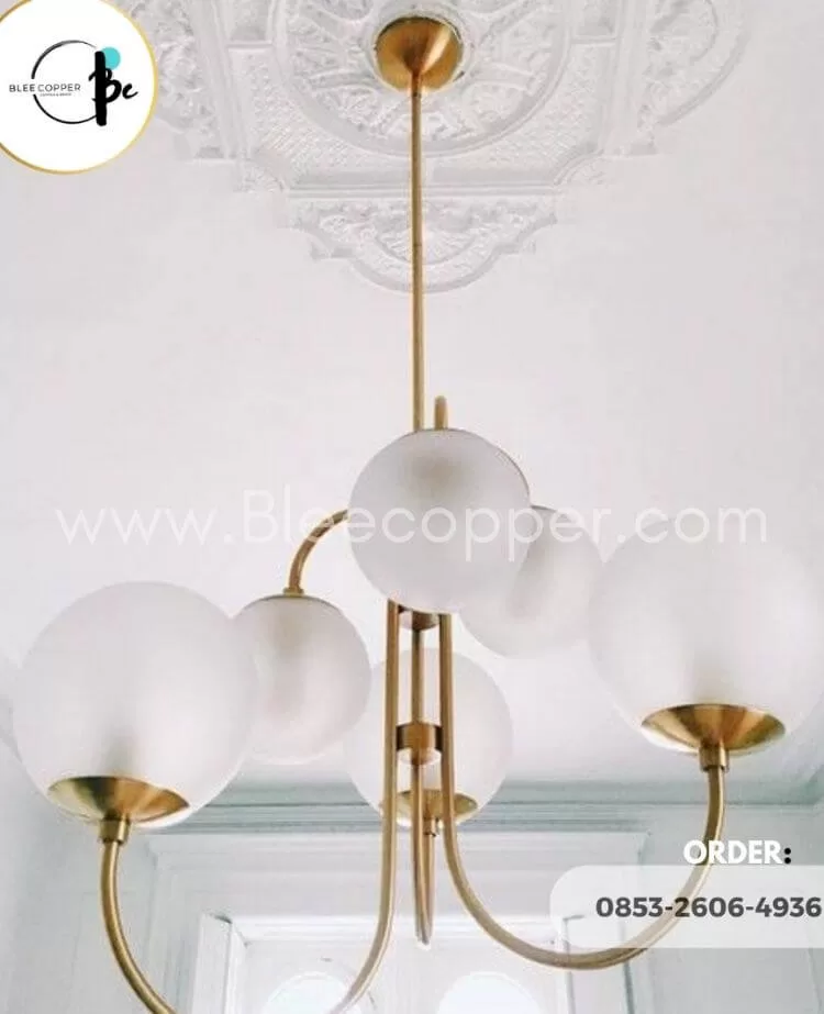 Lampu Gantung Kuningan Bohlam