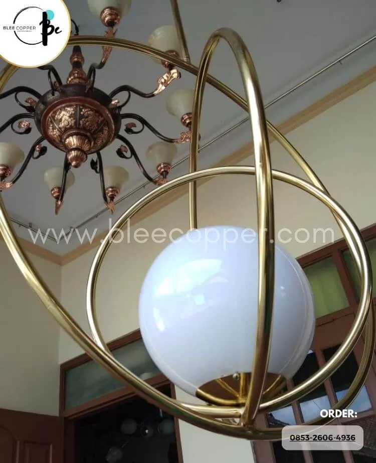 Lampu Gantung Kuningan Minimalis