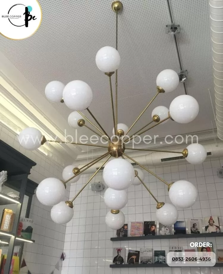 Lampu Gantung Kuningan Modern