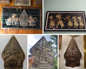 Gunungan Wayang Jogja Dari Bahan Tembaga dan Kuningan