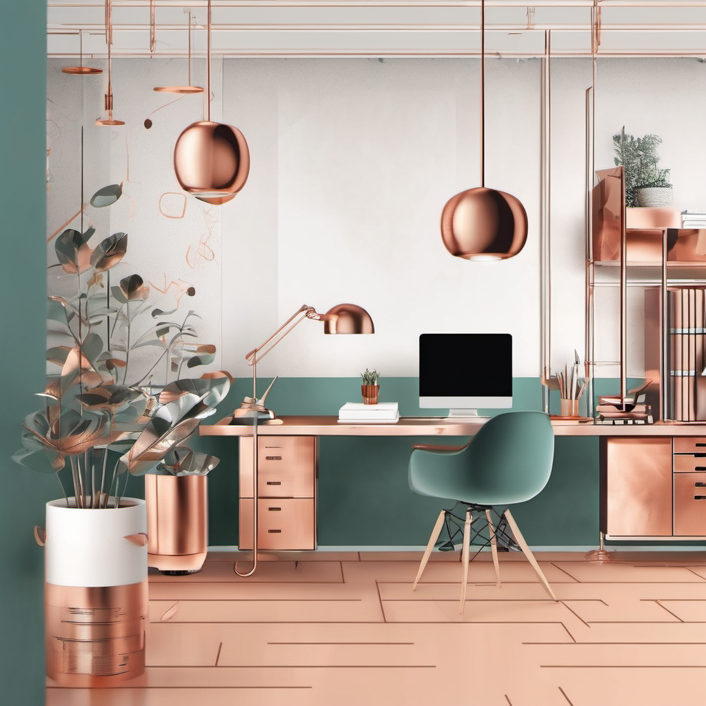 7 Ide Desain Kantor Mewah Menggunakan Bahan Tembaga