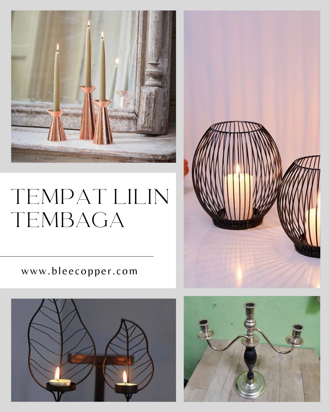 Tempat Lilin Tembaga