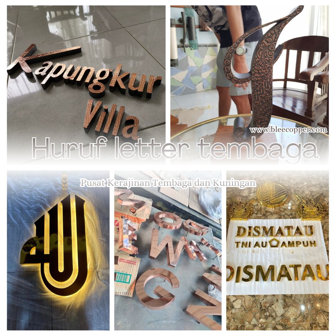 Huruf Letter Tembaga Pilihan Premium untuk Signage