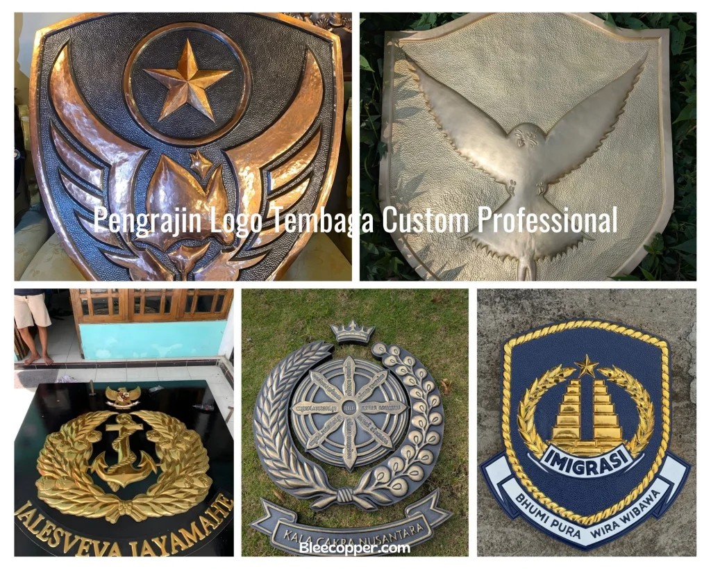 Logo Tembaga Custom Berkualitas Premium