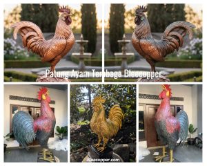 Patung Ayam Tembaga Berkualitas Tinggi
